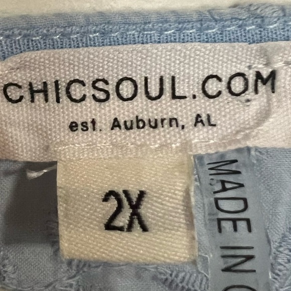 Chic Soul Plus Light Blue Top - 2X - Picture 4 of 6